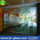 Custom Design Matte Limation Digital Printing Decorative Glass In Bathroom